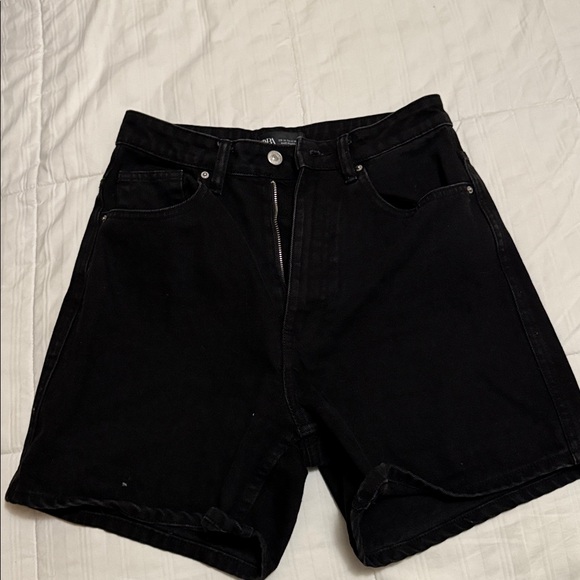 Zara Charcoal Denim Shorts - Picture 1 of 3